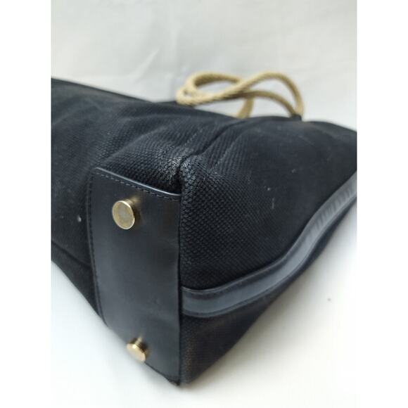 Michael Kors Black Canvas Rope Handles Shoulder Bag - Picture 10 of 16